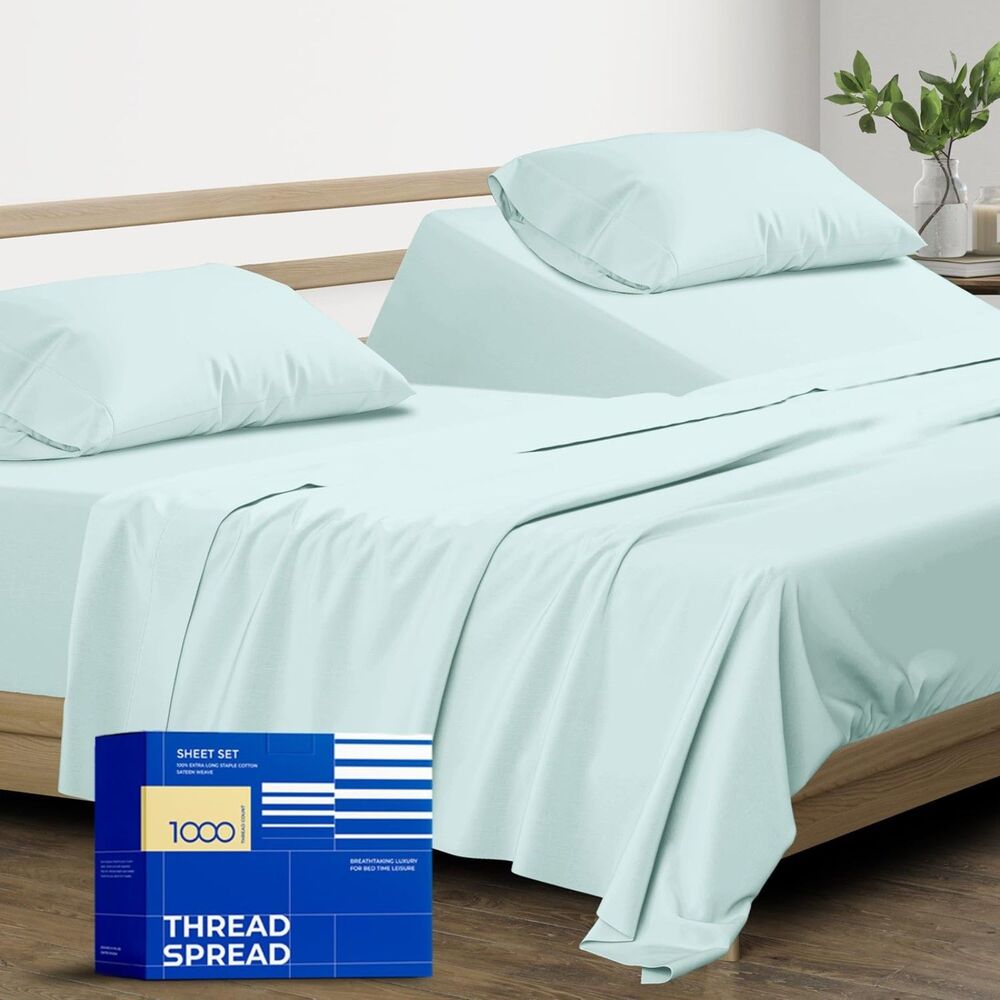 100% Pure Egyptian Cotton Split King Sheets Sets for Adjustable Bed